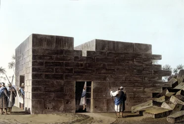 Jupiter Ammon temploma Líbiában. Tekintettel az oszmán uralomra Európában Ázsiában és más mediterrán szigeteken. Luigi Mayer, London eredeti rajzából