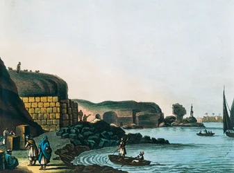Ptolemaiosz Könyvtár romjai Alexandriában, Luigi Mayer