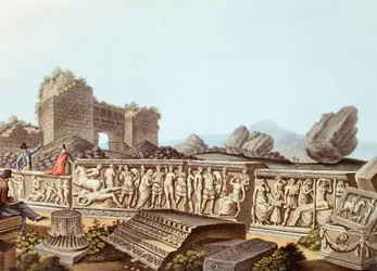 Ephesus romjai Törökországban, Luigi Mayer illusztrációja