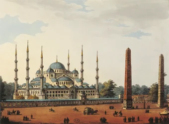 Törökország, Isztambul, Isztambuli Kék Mecset vagy Kék Mecset (Ahmet szultán mecsete), Luigi Mayer