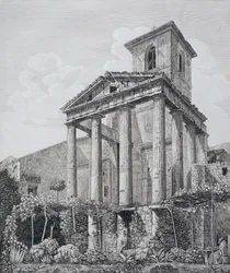 Herkules temploma Corában, a „Róma körvonalainak régiségei”, 1824-26 között (lásd még: 205039)