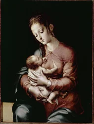 A Szűz és a Gyermek (olaj, tábla, 1565 körül)