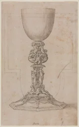 Tervezés egy Chalice recto számára, 1500-as évek közepe.