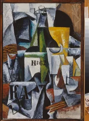 Csendélet. Ljubov (Ljubov) Szergejevna Popova (1889-1924) festménye, olaj, vászon