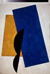 Építészeti festészet. Ljubov (Ljubov) Szergejevna Popova (1889-1924) festménye, olaj, vászon