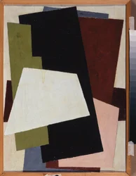 Építészeti festészet. Ljubov (Ljubov) Szergejevna Popova (1889-1924) festménye, olaj, vászon