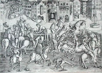 The Tournament, 1500 körül (metszet)