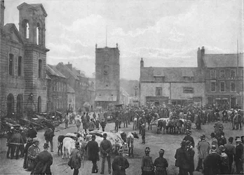 Market-Place, Morpeth, c1896
