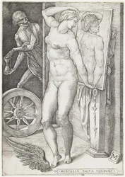 Halál meglep egy nőt, 1490 körül - 1540 körül (metszet)
