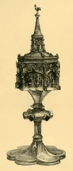 Réz aranyozott pix, 15. század közepe, 1881.