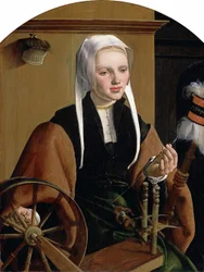 Német: Weibliches Bildnis, Anna Codde Pieter Gerritsz Bicker feleségének, (valószínűleg) Anna Codde-nak a portréja.