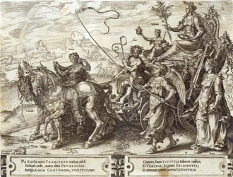 Béke, 8. tábla „Az emberi dolgok viszontagságaiból”, 1564