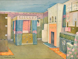Egy kis hálószoba dekorációja, 1899.