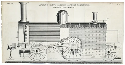 London és North Western Express Locomotive plate 138