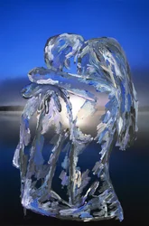 Blue Lovers, 2022 (akril festék archív pigmentnyomaton)