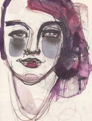 Sketchbook 17, 2024 (temperafesték, toll, zsírkréta, papír)