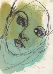 Sketchbook 20, 2024 (temperafesték, tinta, szén, papír)