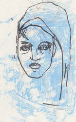 Sketchbook 32, 2025 (temperafesték, szén, papír)