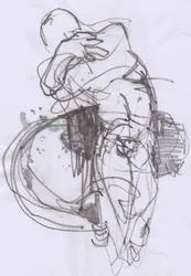 Sketchbook 3, 2024 (szén, papír)
