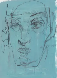 Sketchbook 5, 2024 (temperafesték, szén, ceruza, papír)