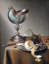 Csendélet Nautilus kupával, 1650 körül