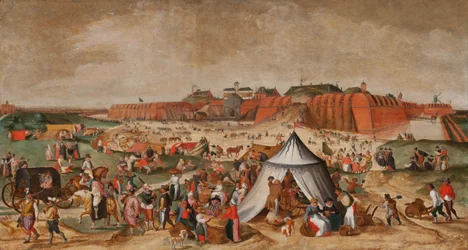 Antwerpen fellegvárának lebontása, 16. század vége (olaj, tábla)