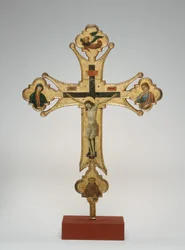 Felvonulási kereszt, 1320 körül (olaj, vászon, fa)
