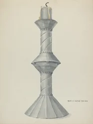 Penitente oltári gyertyatartó, c. 1937.