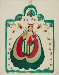 Fából készült oltárkép, Szent Antal, c. 1937.