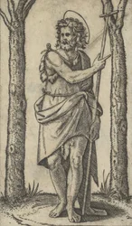 Keresztelő János bottal, a Piccoli Santi sorozatból, a Small Saints,..., kb. 1500-1527.