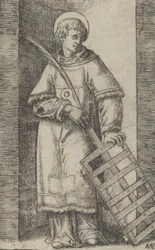 Saint Vincent, bal kézzel rácson nyugvó, a 