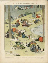 Illusztráció Marcel Capyról (1865-1941) a Le Lire-ben, 28.05.2010 - A kis zsíros papírok játéka - Hobbi, piknik, gasztronómiai szakács