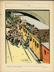 Illusztráció Marcel Capyról (1865-1941) Le Rire-ben, 2010.09.03 - A szatíra - Építészet Várostervezés, Vasút, Híd