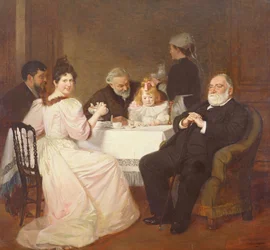 Családi összejövetel Madame Adolphe Brisson otthonában, 1893
