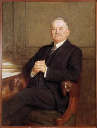 Gaston Doumergue köztársasági elnök portréja (1863-1937) Marcel Andre Baschet (1862-1941) festménye 1926 V 1,22x0,95 m