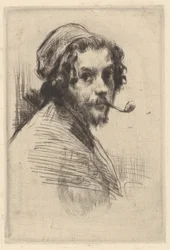 Marcellin Gilbert Desboutin önarcképe pipával