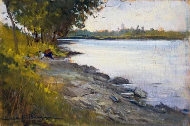 Erdei táj, Marcello Broggi (1896-1954), olaj, tábla