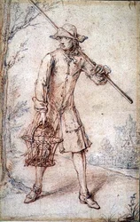Madárfogó (ceruza és kréta)