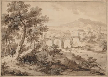 Táj híddal, 1700-1729.