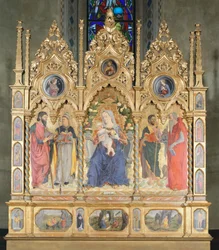 Oltárkép Madonna gyermekkel és szentekkel, Bologna (fotó)