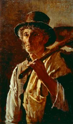 Digger, Marco De Gregorio (1829-1876), olaj, vászon, 21x14 cm