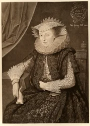 Mary Sidney, Pembroke grófnője, I. és VI. Jakabból, nyomtatta a Manzi Joyant & Co. Paris, 1904 (kollotípia)