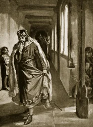János dühe a Magna Carta aláírása miatt, illusztráció a "Hutchinson