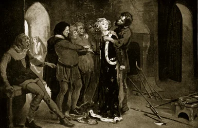 A felkelők által megcsókolt "Fair Maid of Kent", illusztráció a "Hutchinson