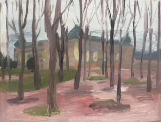 A Petit Palais télen II, 2019 (olaj, papír)