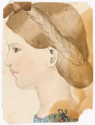 M Rose Herschel 7 éves portréja (1851) a 11 éves Maria nővére által.