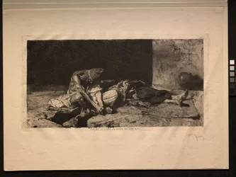 Arab barátja holttestét nézi, 1866.