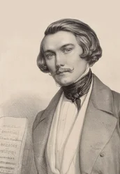 Alfred Quidant zongoraművész és zeneszerző portréja 1815-1893, c. 1840.