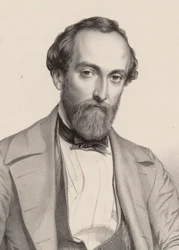 Antoine Francois Marmontel zeneszerző portréja 1816-1898.
