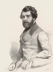 Federico Ricci zeneszerző portréja 1809-1877, 1844.
